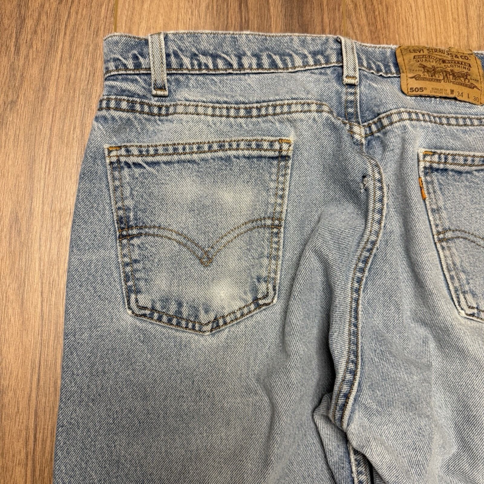 Levi's Vintage Levi's 505 Orange Tab Jeans Mens 34 (32x27) Blue Size US 34 / EU 50 - 8 Thumbnail
