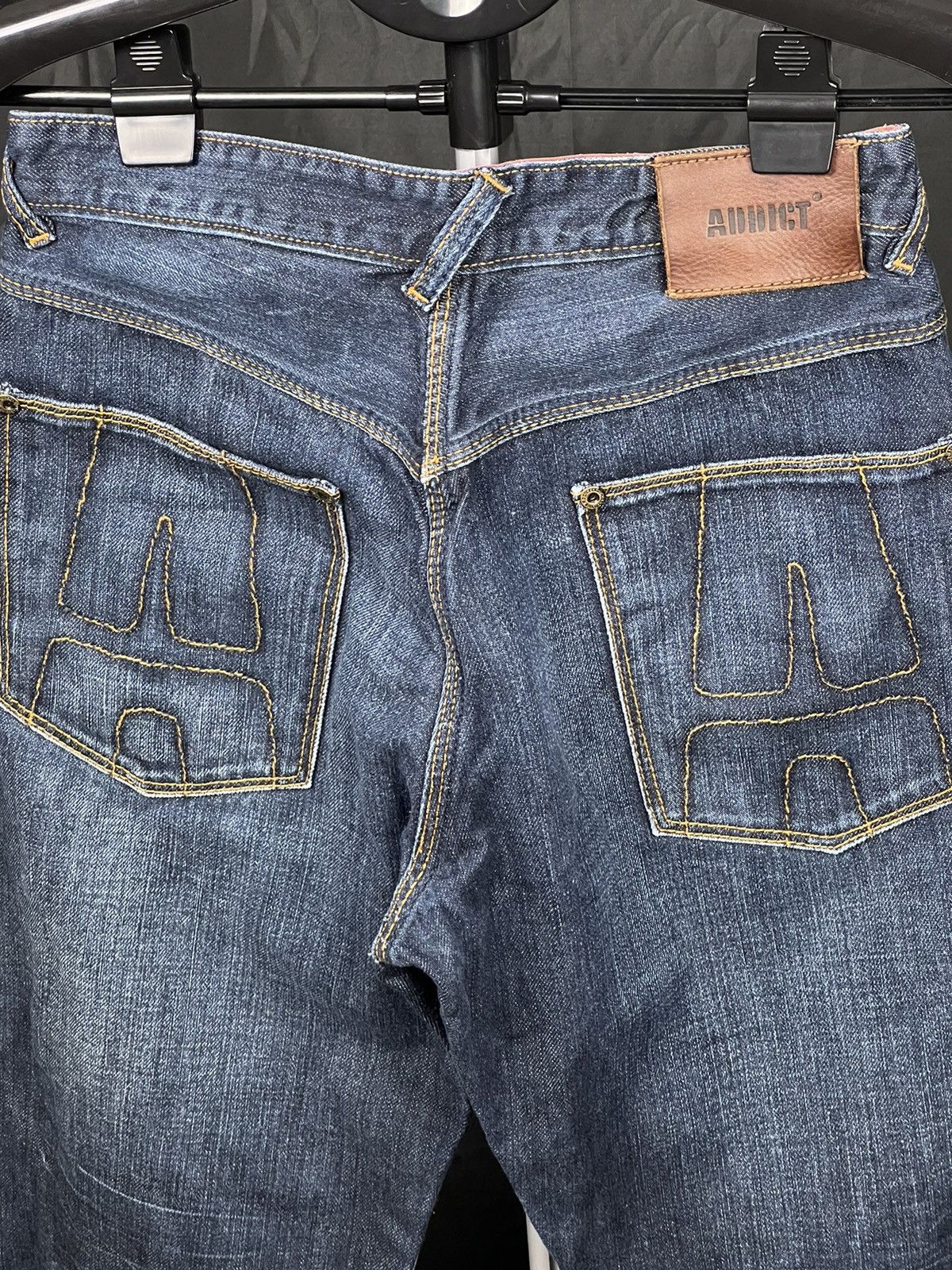 ADDICT × Addict Clothes Japan × Vintage 🔴 Vintage Addict clothing jeans Size US 28 / EU 44 - 3 Thumbnail