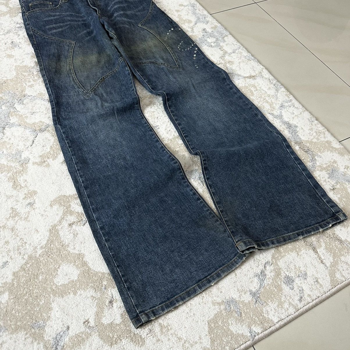 Tornado Mart rare 00s CUSTOM CULTURE Studded Flare Denim Size US 32 / EU 48 - 2 Thumbnail