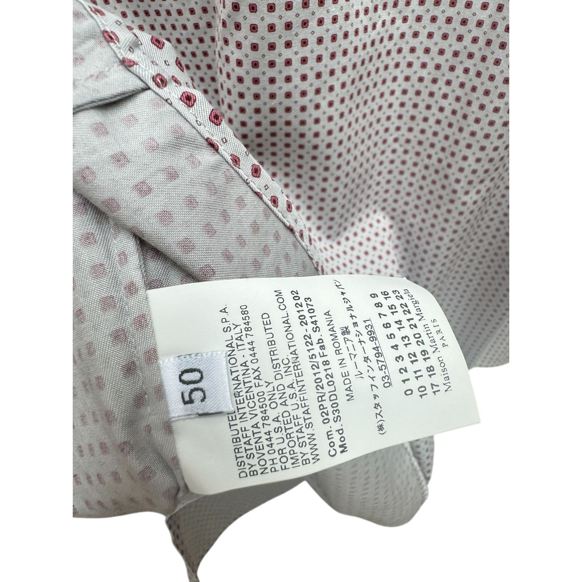 Maison Margiela Fall/Winter 2012 Red Micro-Pattern Shirt Size US M / EU 48-50 / 2 - 7 Thumbnail