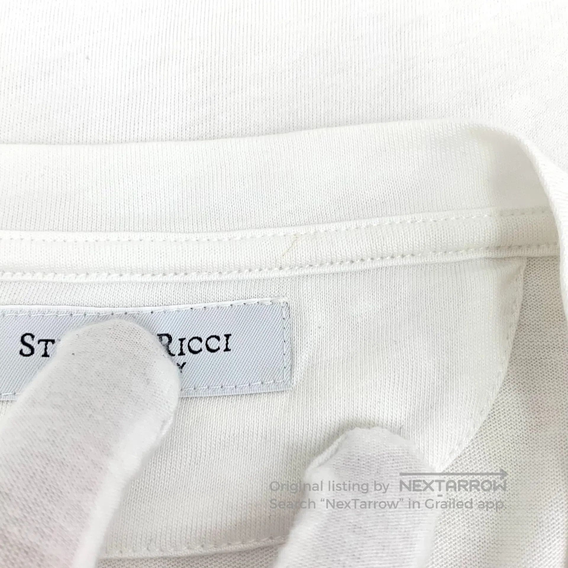 Stefano Ricci Stefano Ricci White Eagle Head Embroidery Cotton Round Nec Size US L / EU 52-54 / 3 - 8 Thumbnail