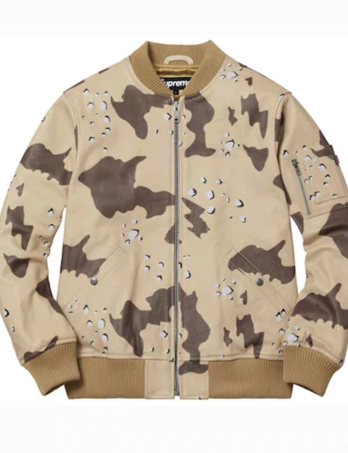 Supreme Supreme Camo Leather MA-1 Jacket J40 Size US M / EU 48-50 / 2 - 1 Thumbnail