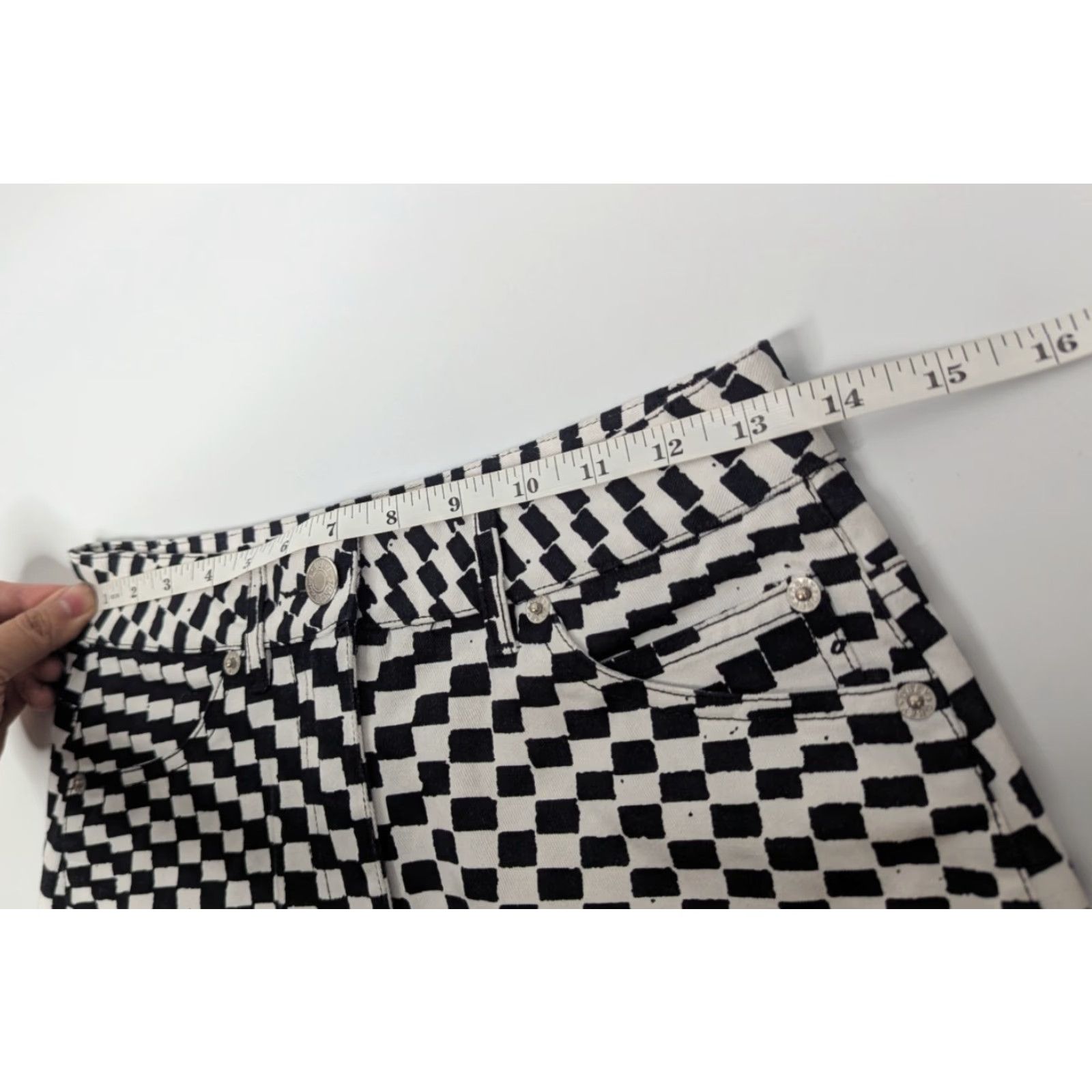 Obey OBEY Black White Checkered Skirt Women's 25 Punk Grunge Emo Skate Hesh Mini Size 42" / US 20 - 4 Thumbnail