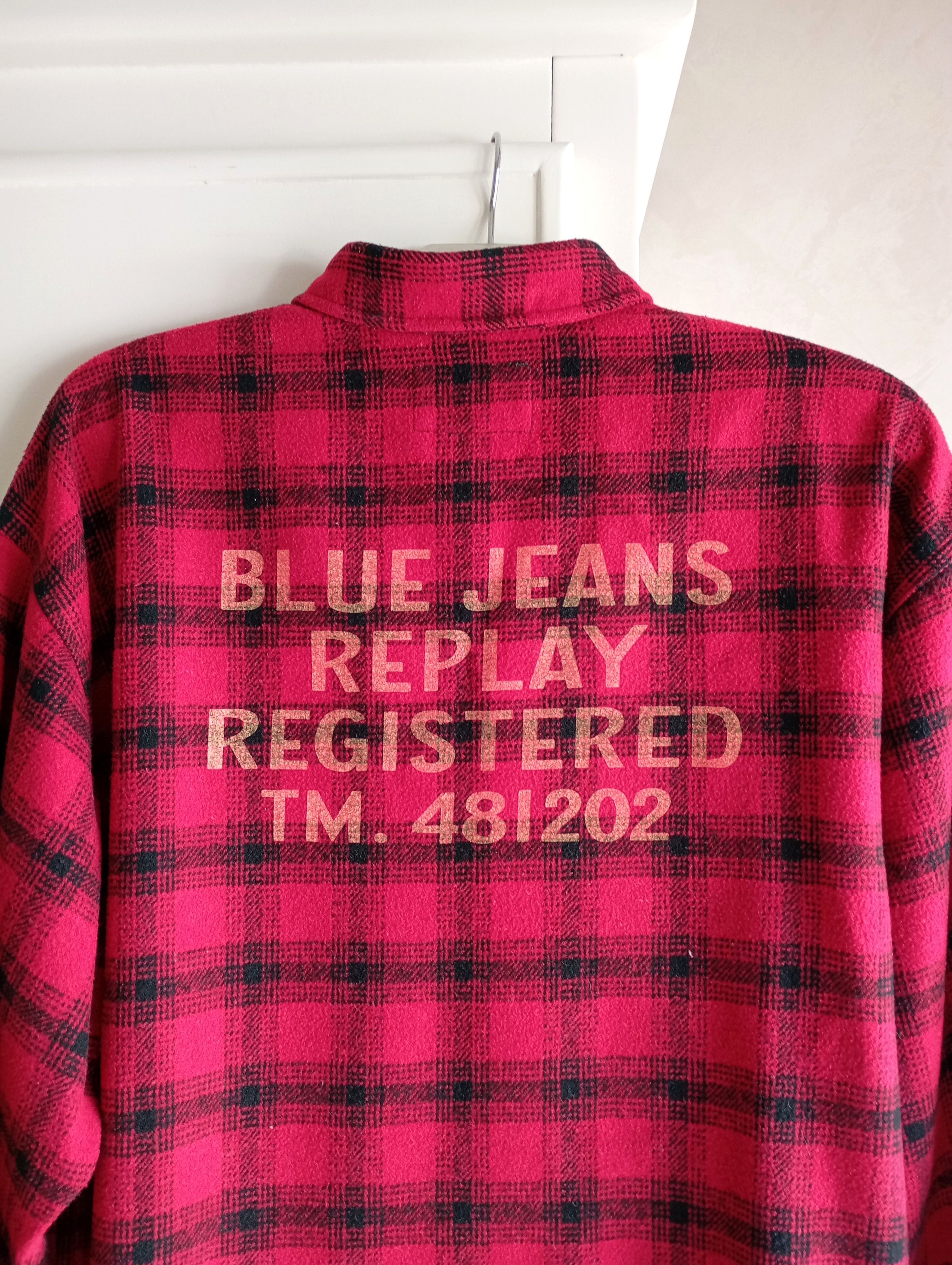 Replay × Vintage Replay 90s Italien Designer Flannel Chekered Shirt Size US XXL / EU 58 / 5 - 2 Thumbnail