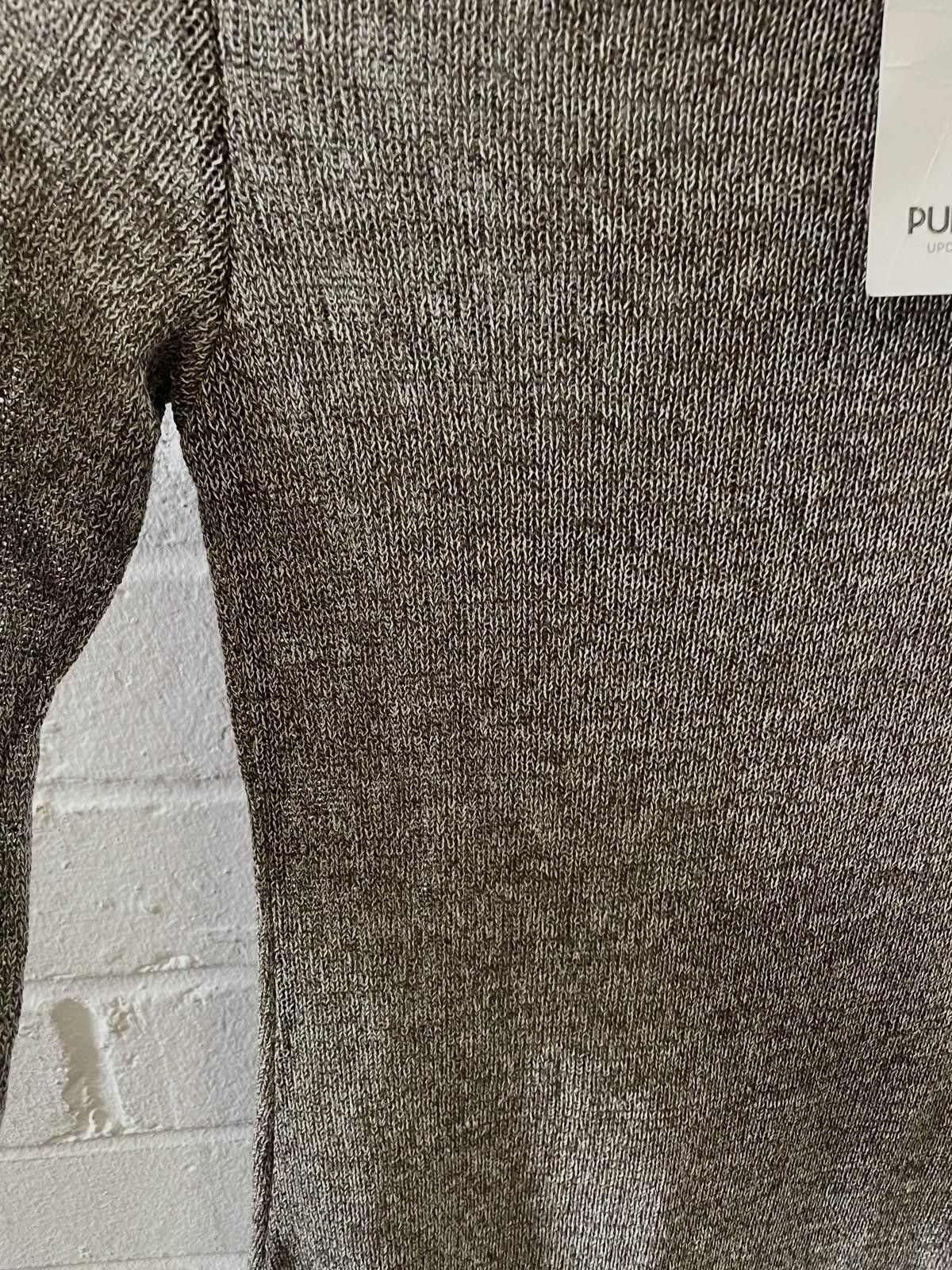 Pull & Bear Pull & Bear Women's Grey Ribbed Long Sleeve Top XS Size M / US 6-8 / IT 42-44 - 3 Thumbnail