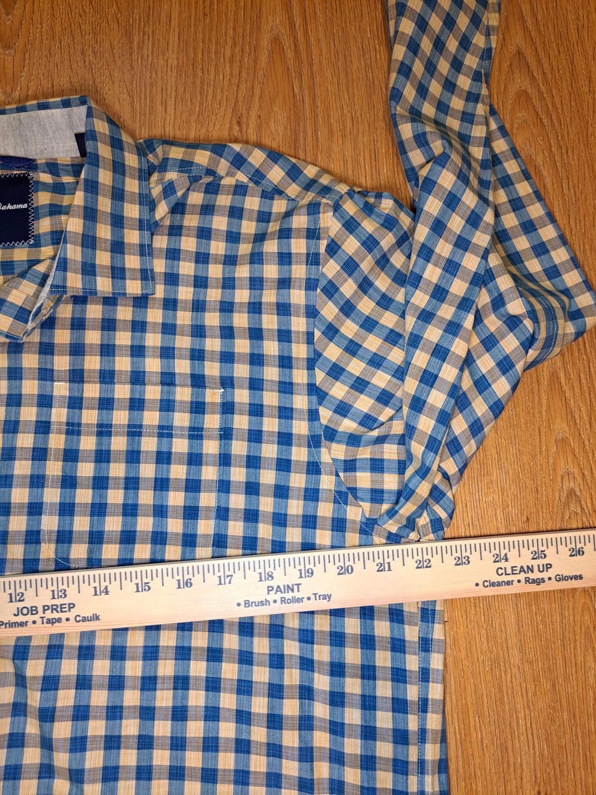Tommy Bahama Tommy Bahama Dress Shirt Mens Large Yellow Check Silk Cotton Size US L / EU 52-54 / 3 - 10 Thumbnail