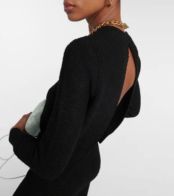 Bottega Veneta o1y0725 Crewneck Sweater in Black Size L / US 10 / IT 46 - 3 Thumbnail