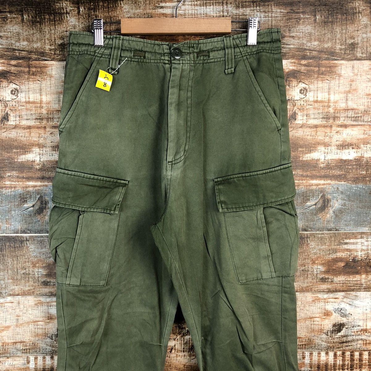 Japanese Brand DLL Browny Green Cargo Multipocket Pants #C100 Size US 29 - 4 Thumbnail
