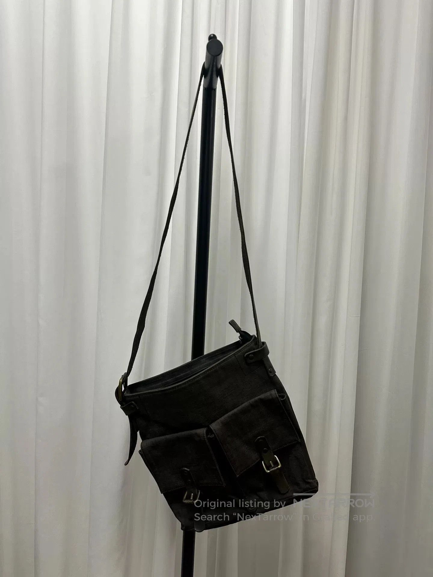 Dries Van Noten Dries Van Noten Messenger Bag in Dark Gray. Size ONE SIZE - 5 Thumbnail
