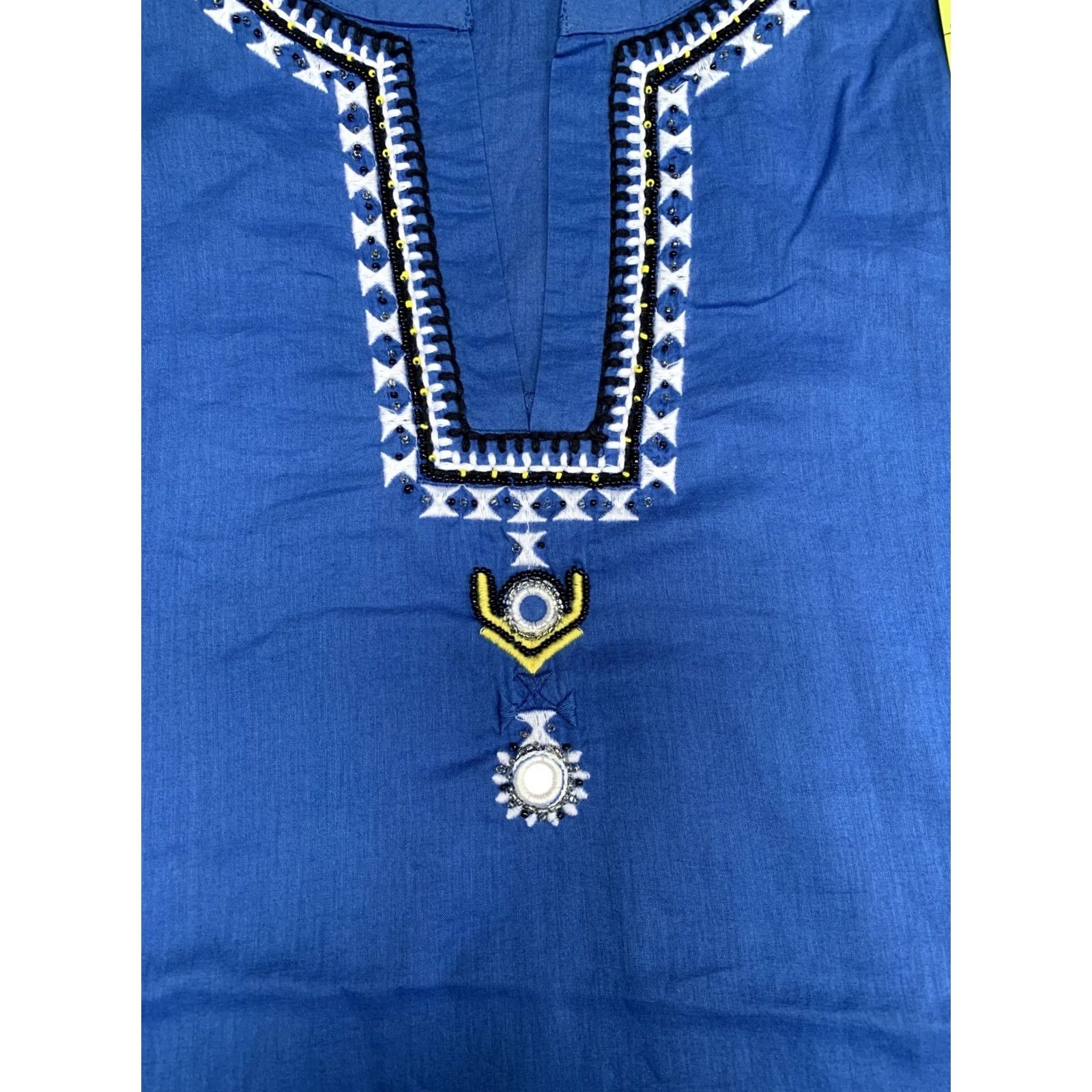 Vintage Shiraleah Chicago Blouse Tunic Cover-Up Large Blue Embroidered New Women's Size L / US 10 / IT 46 - 5 Thumbnail