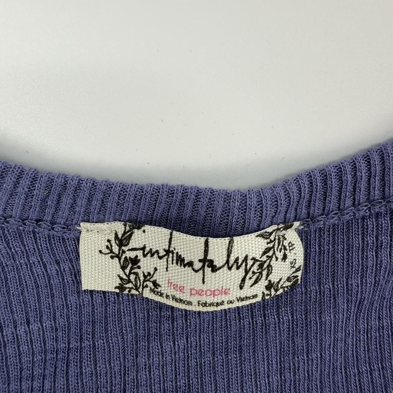 Free People Free People Intimately Women's Purple Ribbed Tank Top XS Size XS / US 0-2 / IT 36-38 - 2 Thumbnail