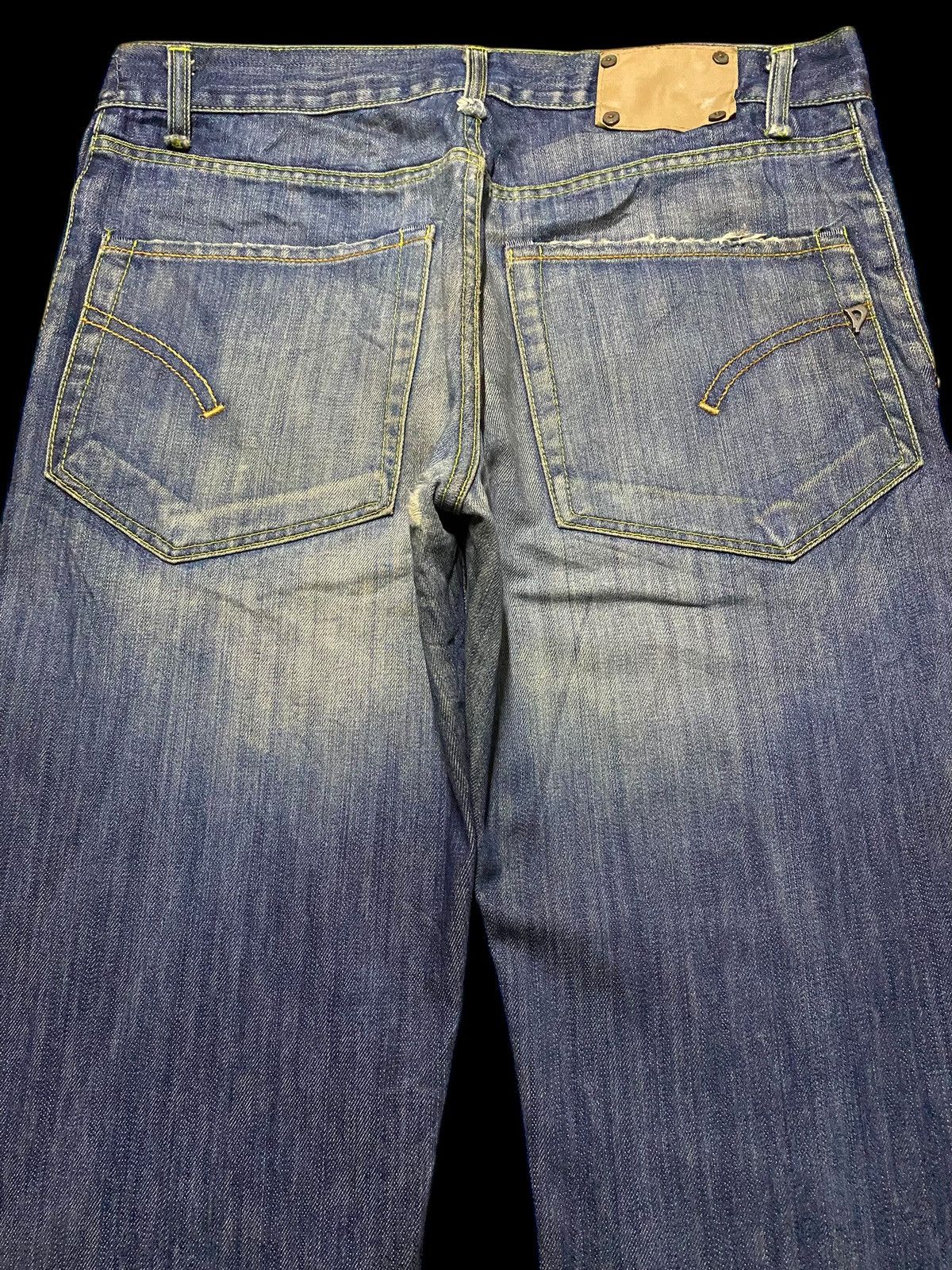 Kapital Dondup Distressed Wide Leg Jeans Vintage Washed Denim Size US 34 / EU 50 - 4 Thumbnail
