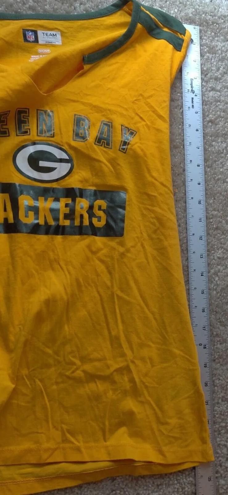 Other Green Bay Packers Yellow V Neck Long Sleeve T Shirt Womens S Size S / US 4 / IT 40 - 10 Thumbnail