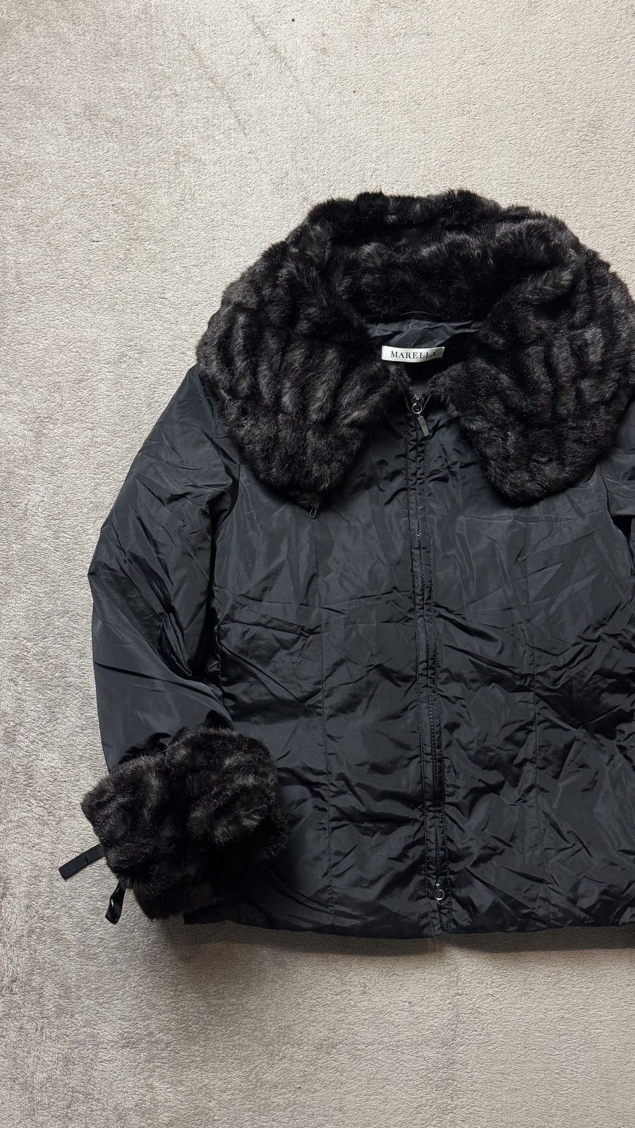 Marella Y2K Faux Fur Down Coat Jacket max mara ysl cdg Steampunk lgb Size S / US 4 / IT 40 - 6 Thumbnail