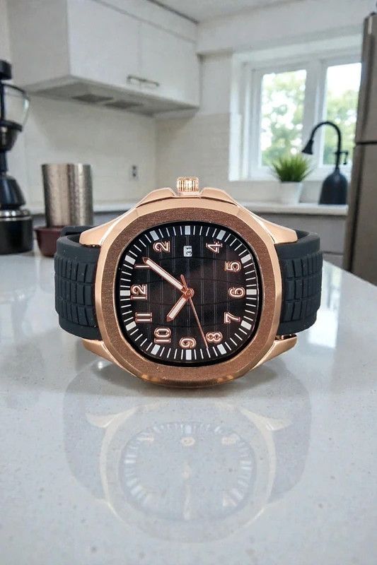 Other Rose Gold Aquanaut Sport Watch 42mm Quartz Silicone Strap Size 42 - 1 Thumbnail