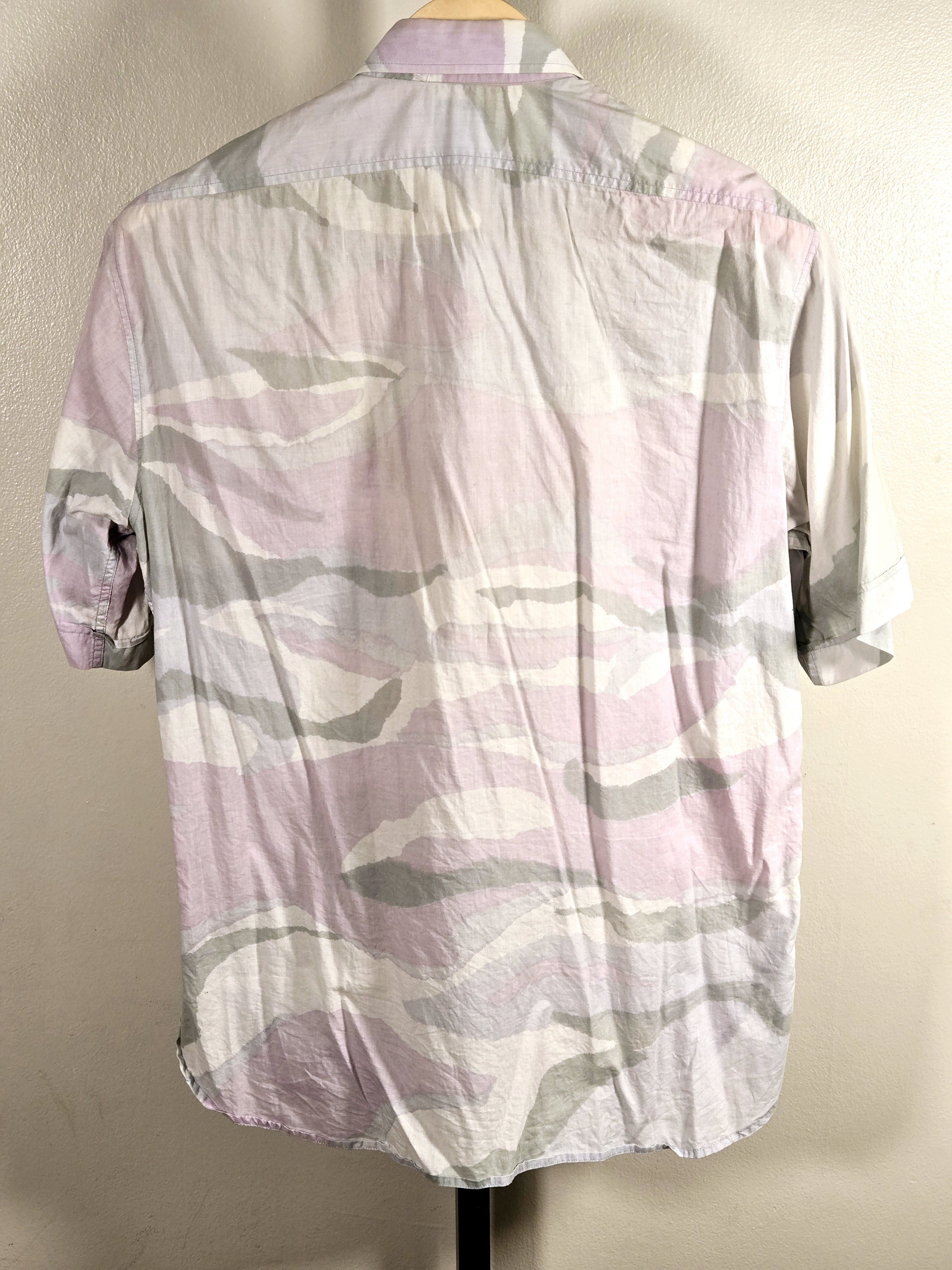 Dries Van Noten L/EU 50 Pastel Camouflage Short Sleeve Casual Shirt Size US M / EU 48-50 / 2 - 2 Thumbnail