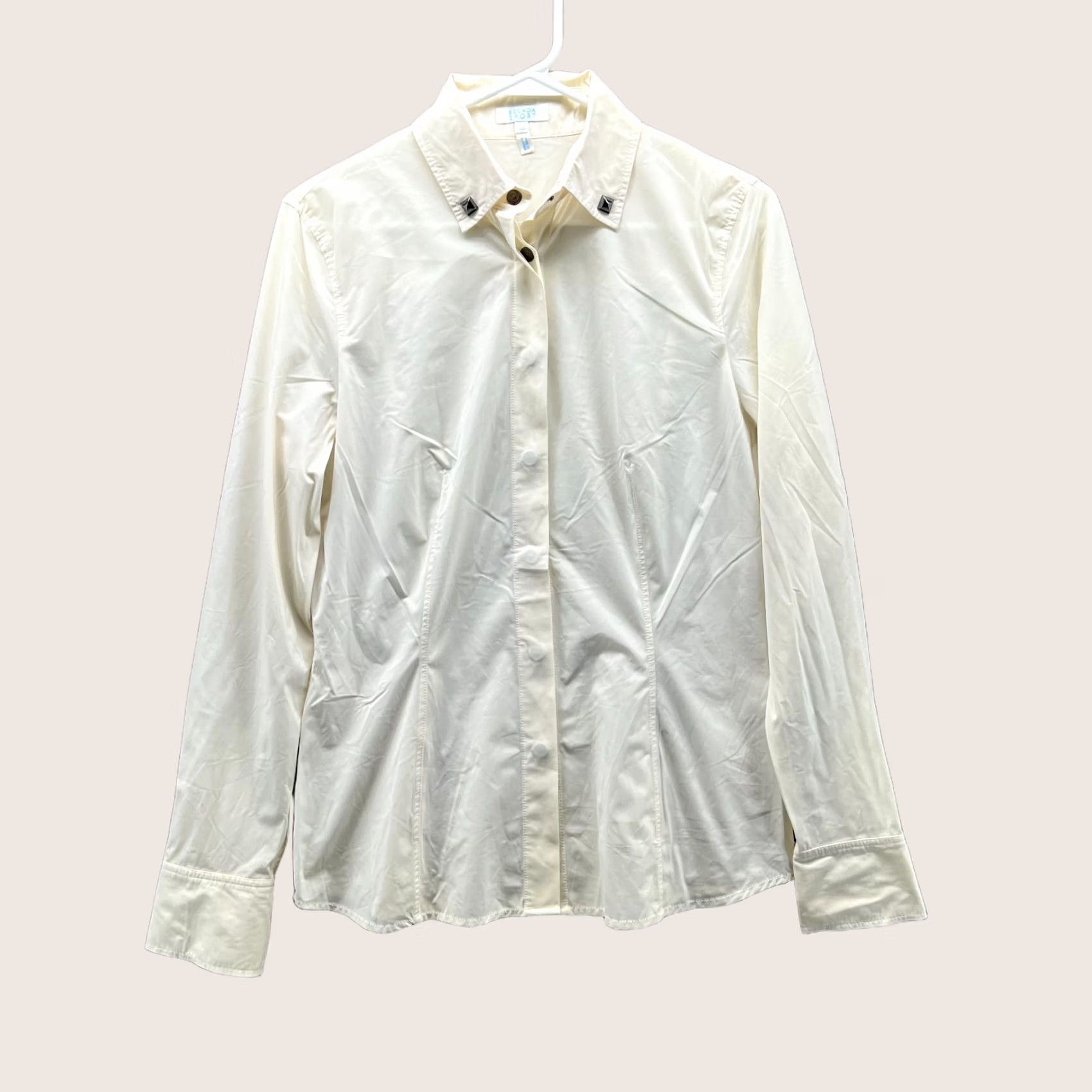 Escada VINTAGE Escada Shirt Women 38 Button-Down Nylon Preppy Yellow Long Sleeve Collared Shirt Womens Regular Size 38 Yellow Button-Up Size XS / US 0-2 / IT 36-38 - 1 Thumbnail