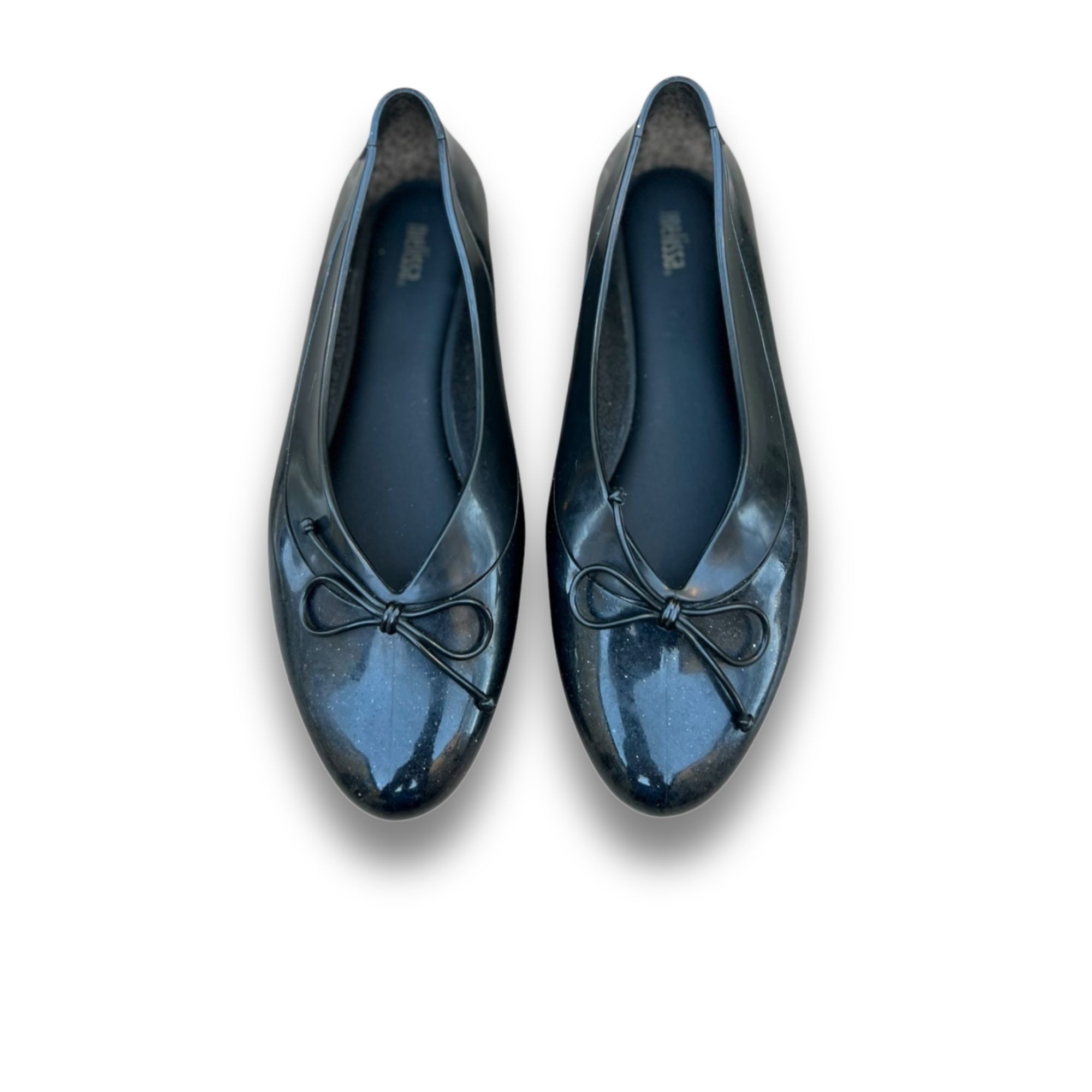 Melissa Melissa Womens Ballet Flat Shoes Size 8 Black Glossy Slip-On Size US 8 / IT 38 - 6 Thumbnail