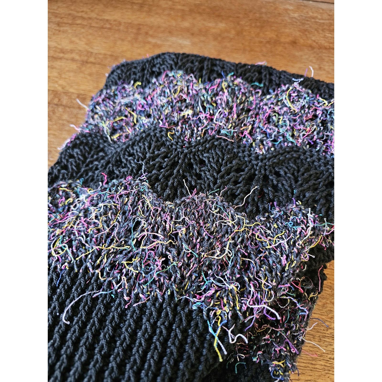 Other Vintage Sweater Open Neck Black Pink Textured Look M? 1980s Size M / US 6-8 / IT 42-44 - 4 Thumbnail