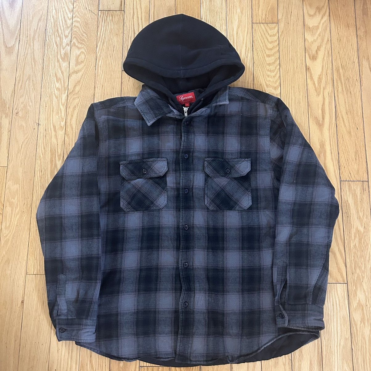 Supreme Supreme x Champion Hooded sweatshirt Grey Medium Size US L / EU 52-54 / 3 - 1 Thumbnail