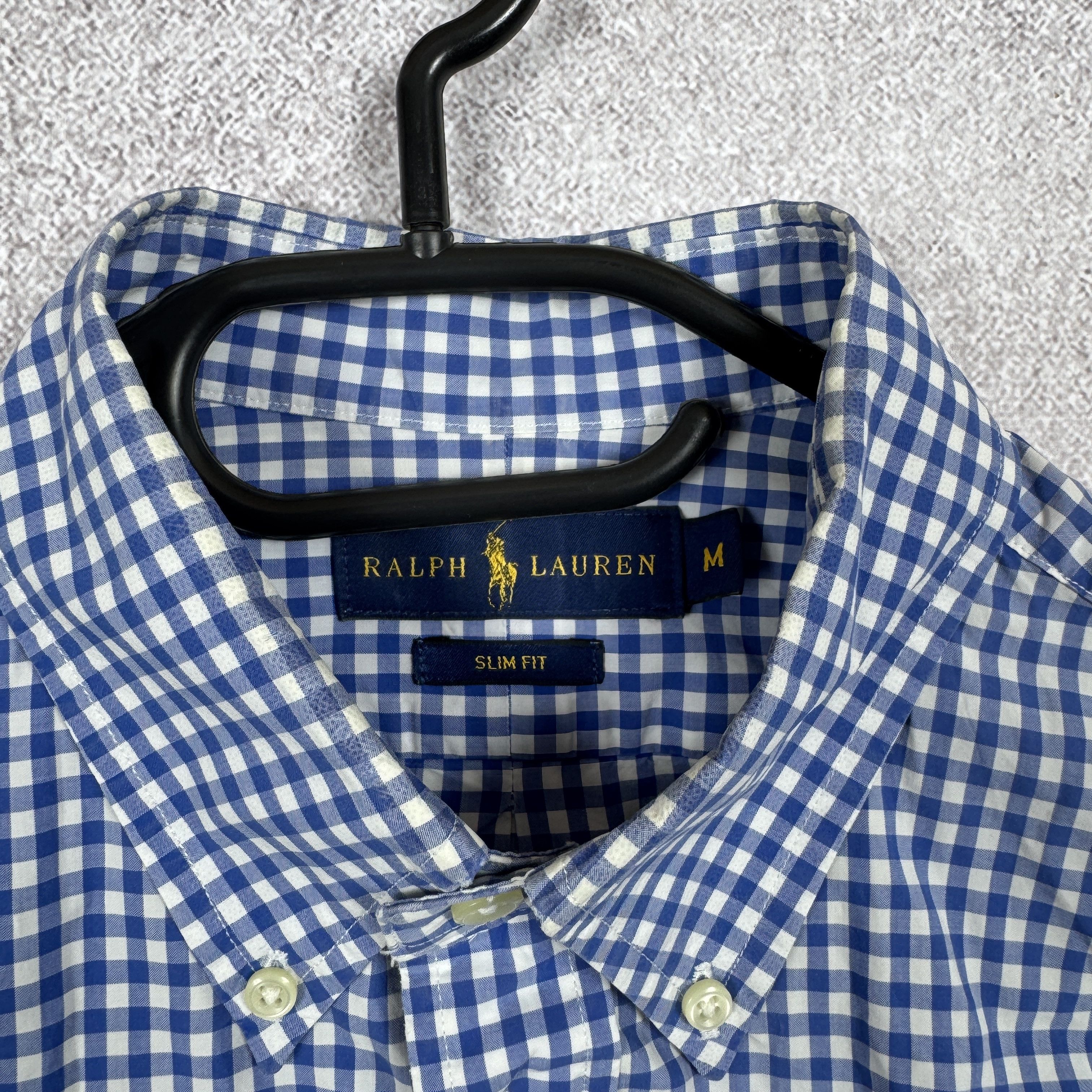 Polo Ralph Lauren Men`s Polo Ralph Lauren Slim Fit Cotton Blue Shirt Size M Size US M / EU 48-50 / 2 - 6 Thumbnail