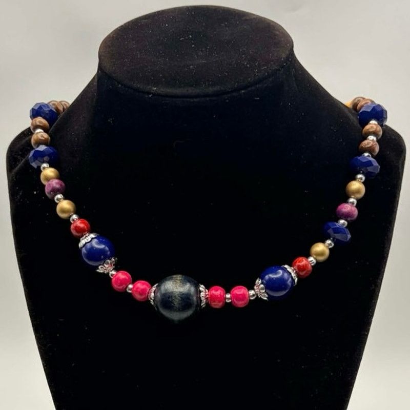 Other Blue Beaded Earring & Necklace Bundle Size ONE SIZE - 1 Thumbnail