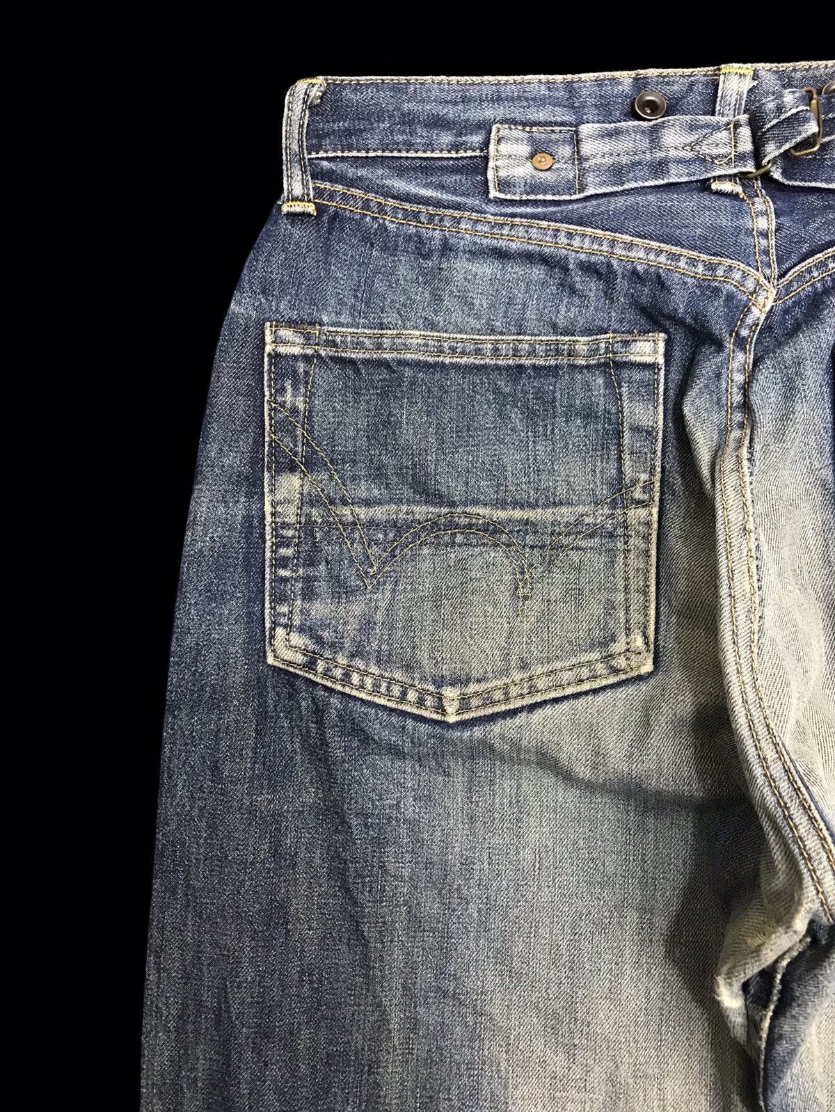 Edwin 💥THRASHED💥RARE EDWIN OVRLL WIDE BAGGY SUSPENDER DENIM F345 Size US 28 / EU 44 - 16 Thumbnail