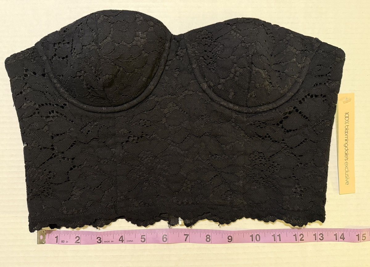 AQUA Aqua Women Blac Lace Strapless Bustier Zipper Closure L66825 Size S / US 4 / IT 40 - 8 Thumbnail