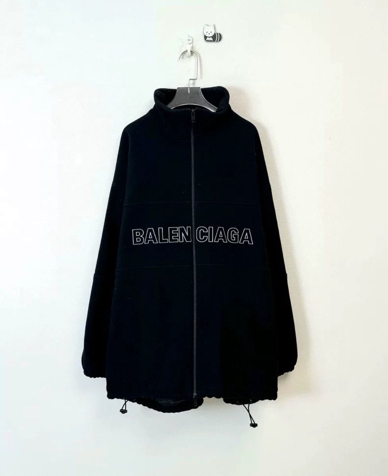 Balenciaga Balenciaga Heavy Black Embroidered Wool Trolley Jacket 2502 Size US M / EU 48-50 / 2 - 1 Thumbnail