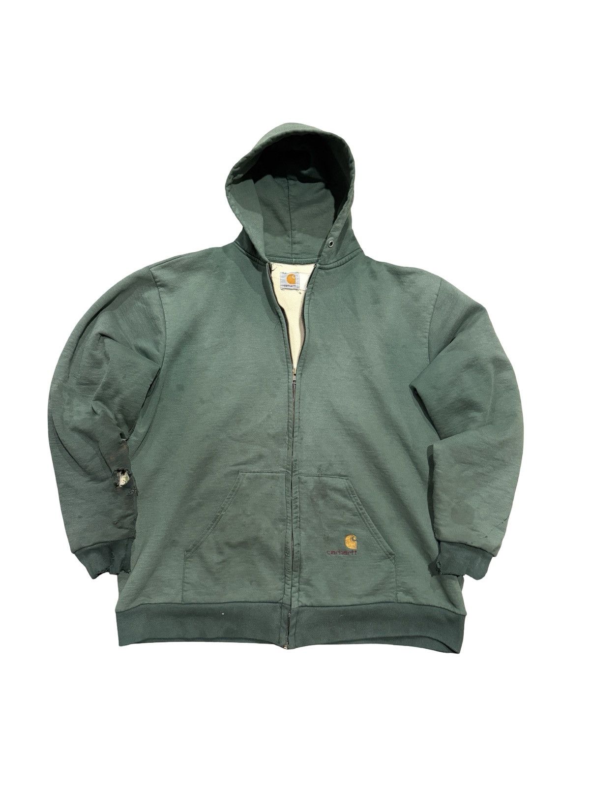 Carhartt Vintage Thermal-Lined Carhartt Zip-Up Hoodie Size US XL / EU 56 / 4 - 1 Thumbnail