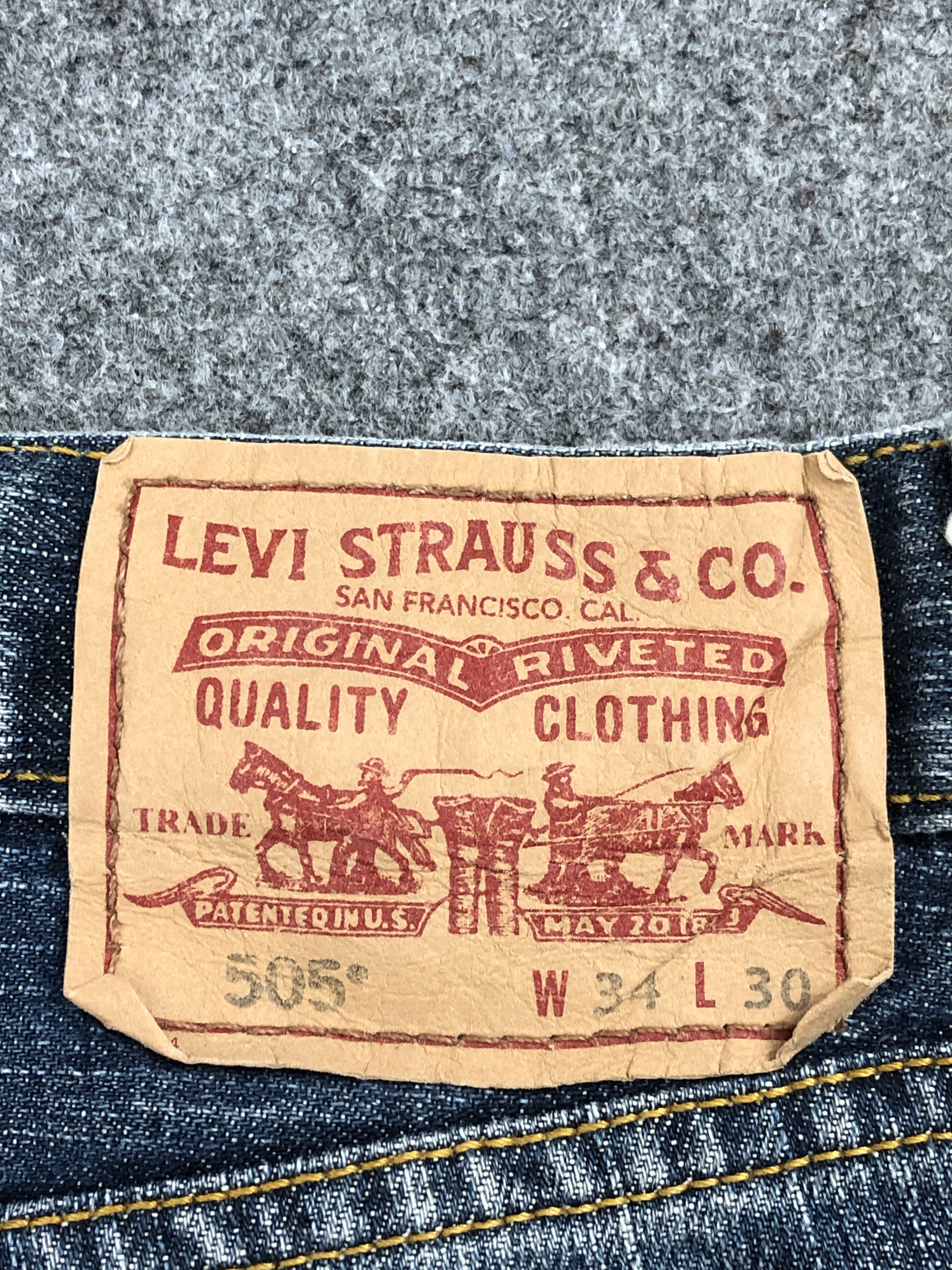 Levi's Vintage Levis 505 Patches Work Distressed Jeans DP2453 Size US 33 - 5 Thumbnail