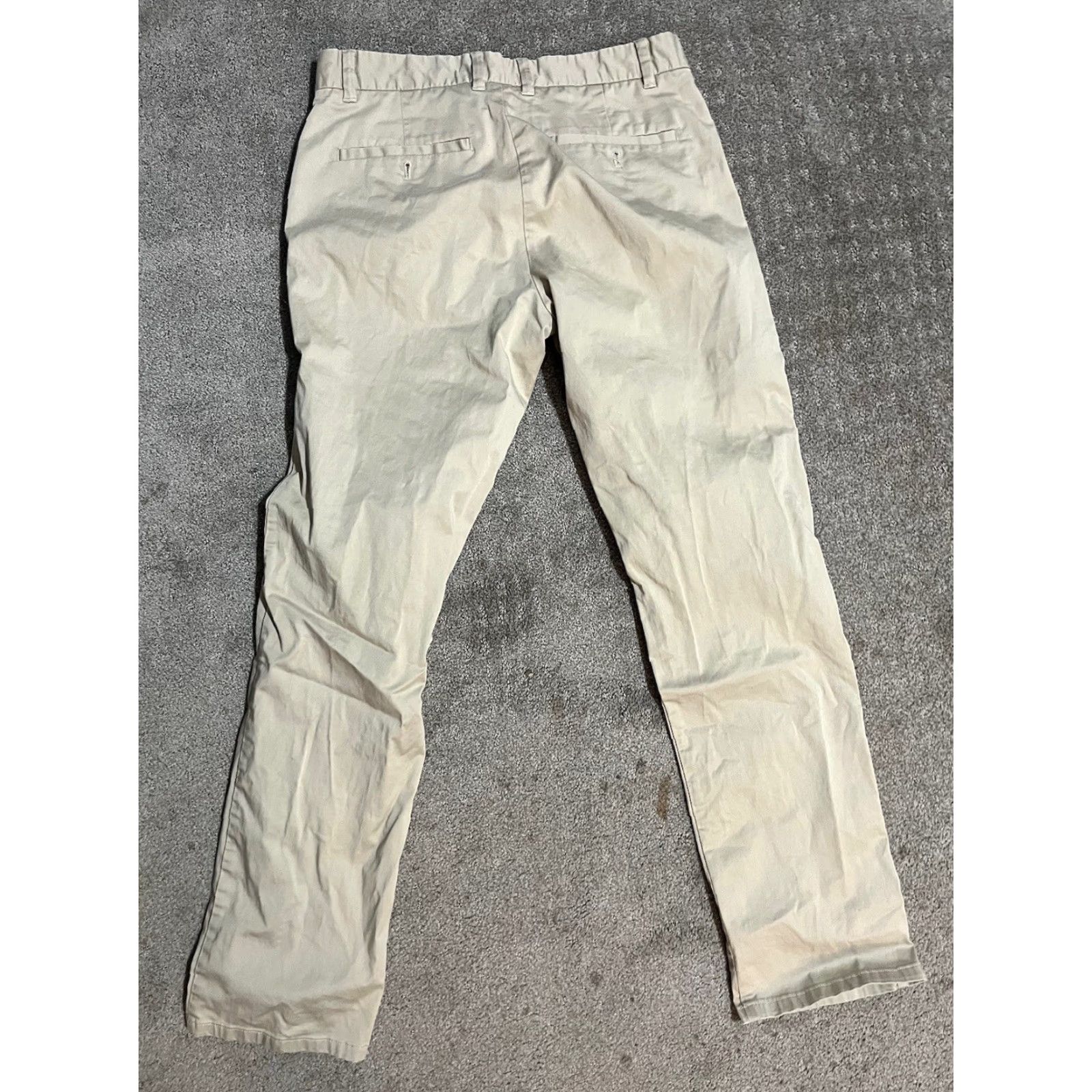 Calvin Klein Calvin Klein Men’s Chino Pants Slim Regular 31x32 Beige Cotton Blend Stretch Flat Front Straight Inseam 32 Regular Size Type Men’s Pants Size US 31 - 3 Thumbnail