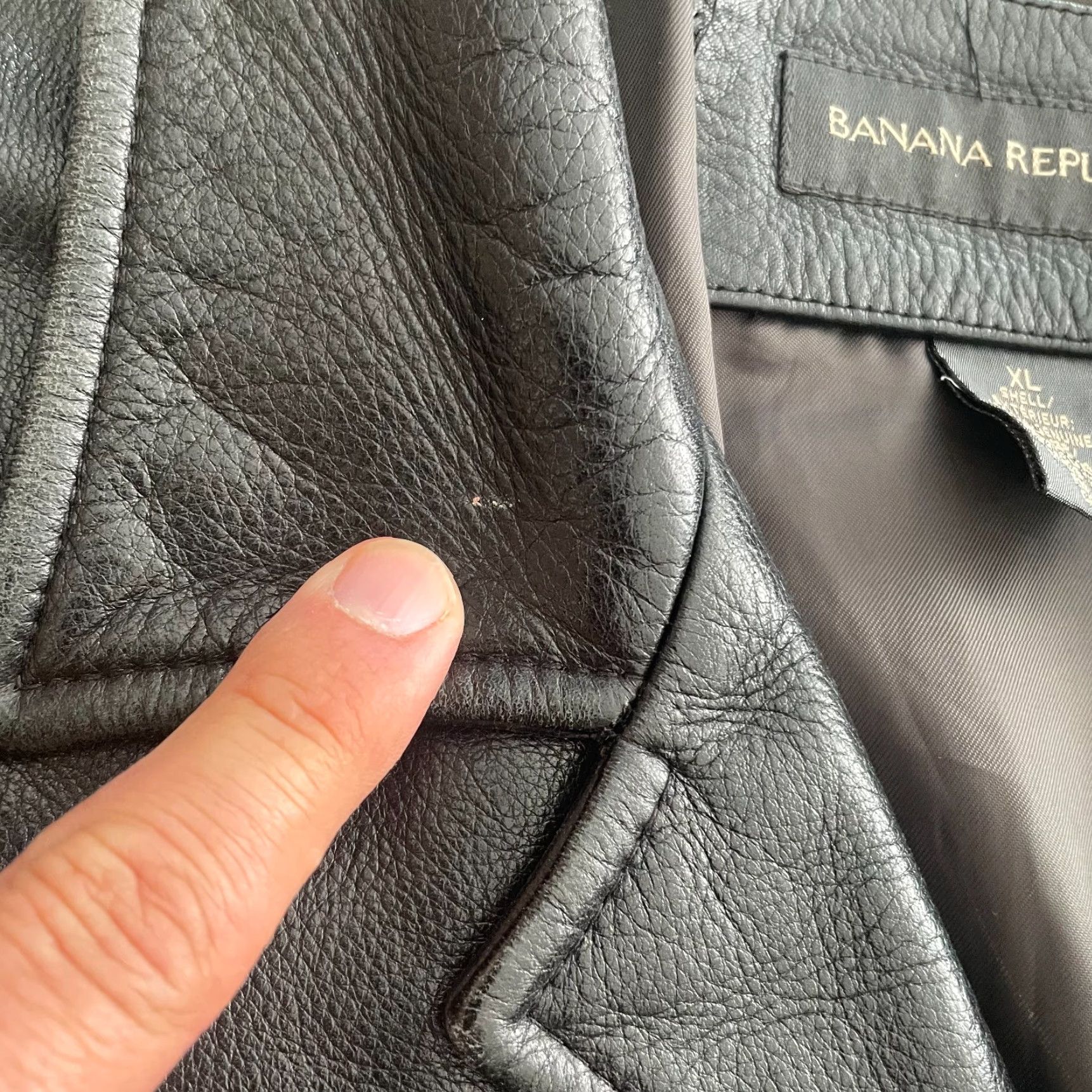 Banana Republic VINTAGE Banana Republic Over Coat Jacket Men XL Black Genuine Leather Button Up Size US XL / EU 56 / 4 - 4 Thumbnail