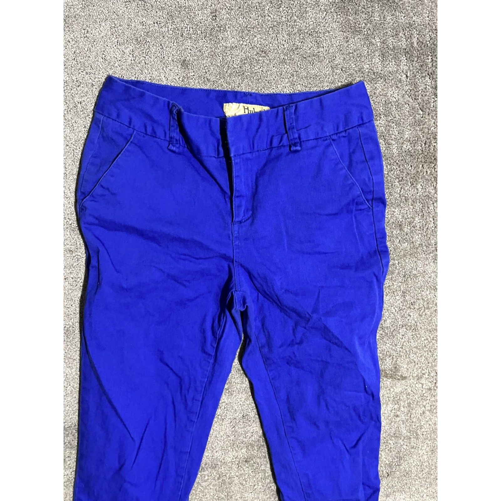 Vintage Hybrid & Company Pants Women 7 Blue Cotton Tapered Leg Chino Front Flat Pockets Size 28" / US 6 / IT 42 - 2 Thumbnail