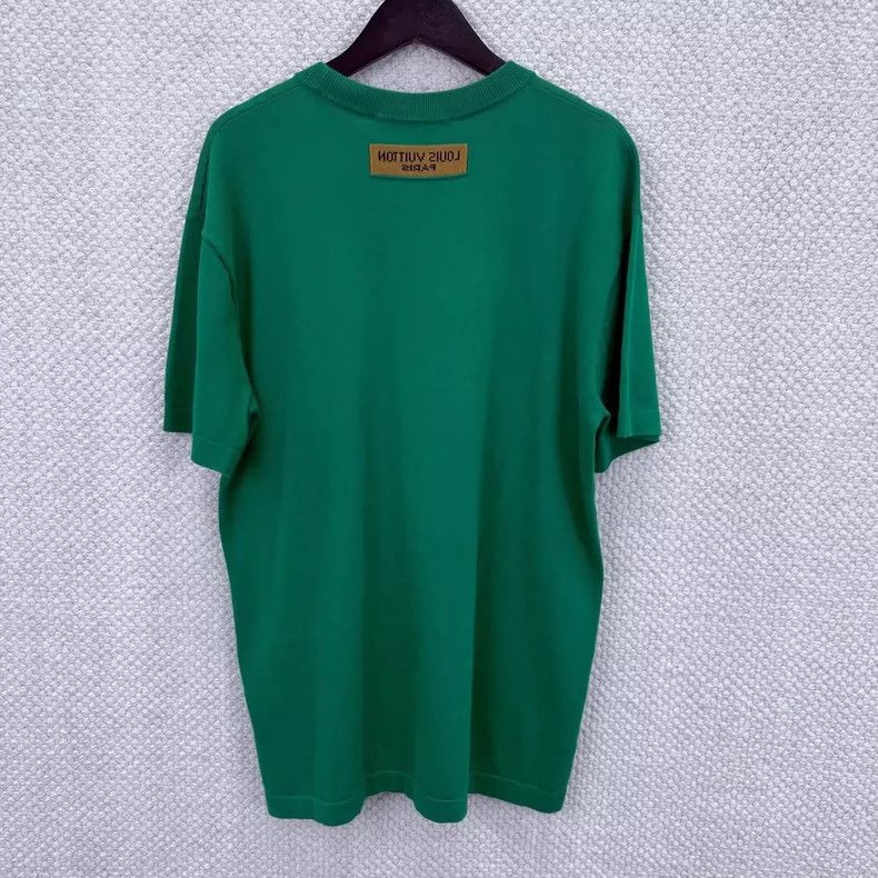 Louis Vuitton Louis Vuitton Green knit logo short sleeves Size US M / EU 48-50 / 2 - 2 Thumbnail