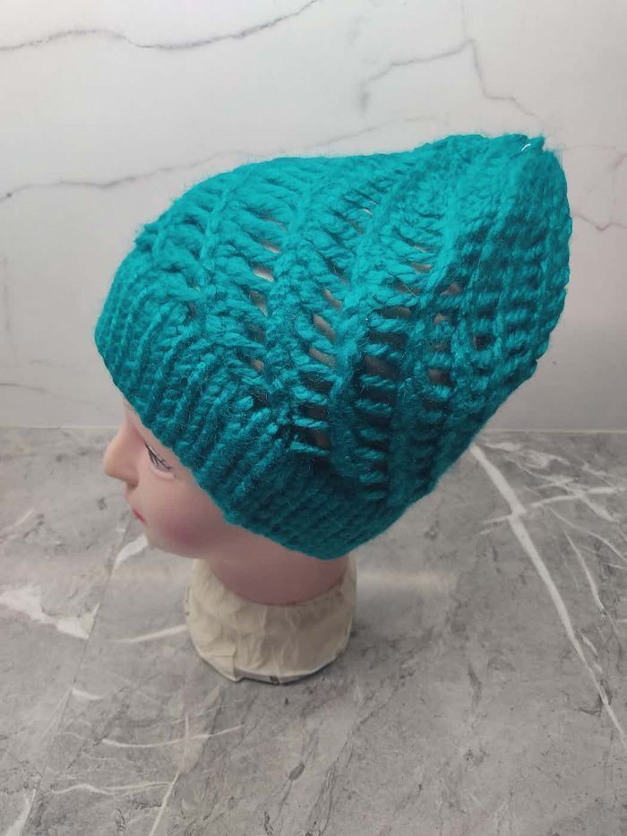 Japanese Brand Vintage 90s Knit Wool Handmade Beanie Size ONE SIZE - 1 Thumbnail