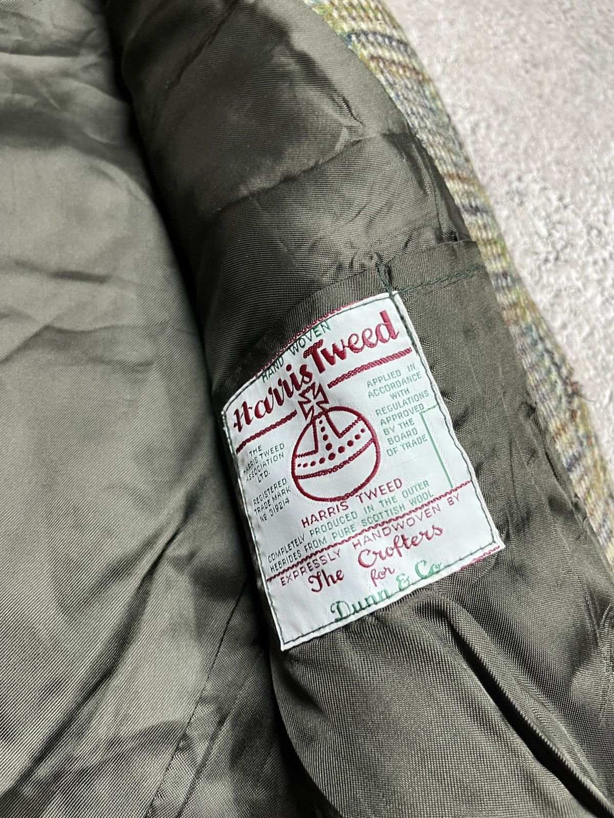 Harris Tweed Dunn & Co Harris Tweed Wool Blazer Jacket Check 108 Long Size 44R - 8 Thumbnail