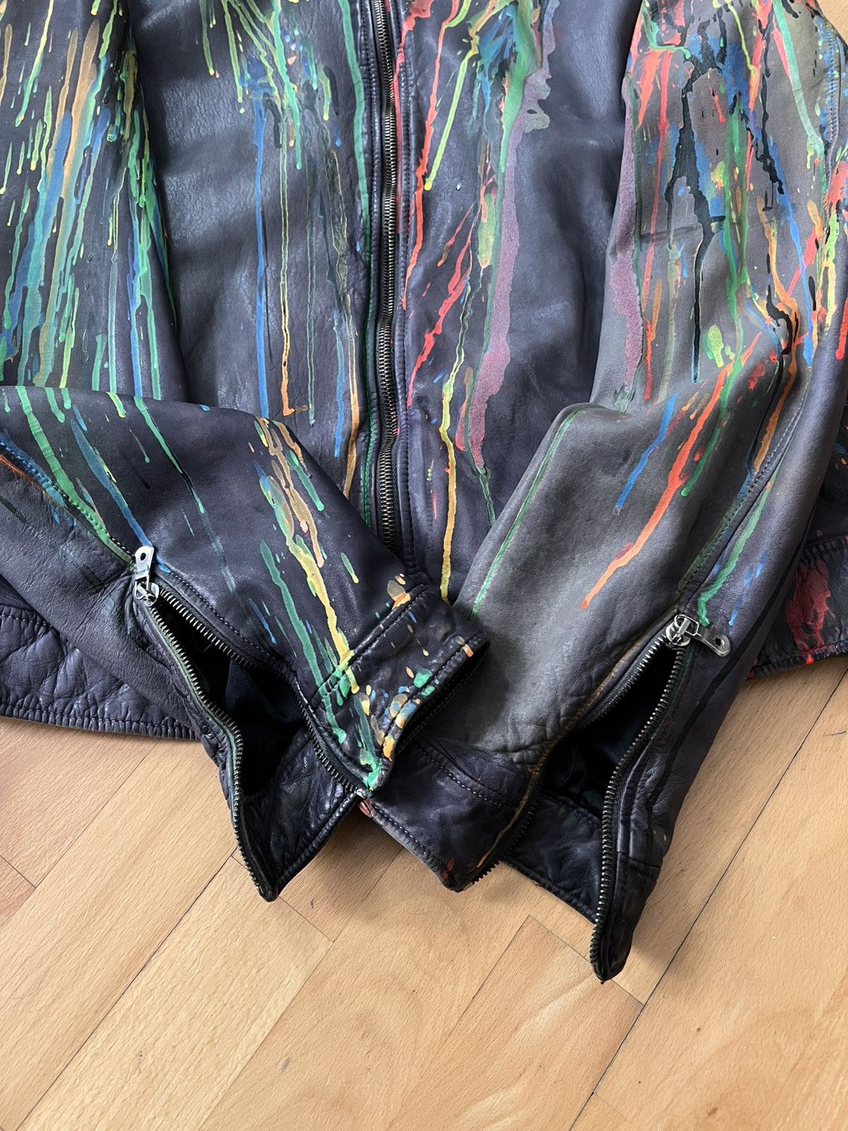 Dolce & Gabbana 2000s Dolce & Gabbana Paint Splitter 5 zip jacket Size US L / EU 52-54 / 3 - 10 Thumbnail