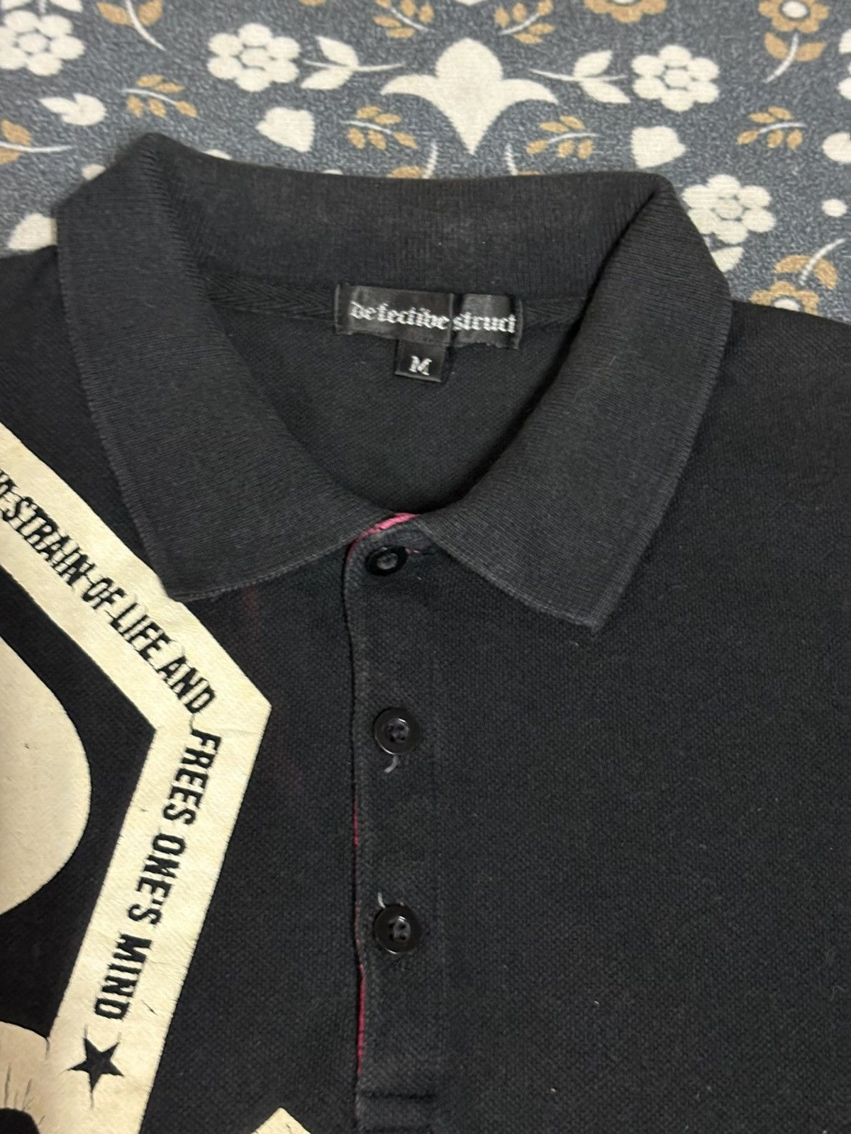 Japanese Brand × Vintage Japanese Brand defective struct Full Print Polo Tee Size US S / EU 44-46 / 1 - 3 Thumbnail