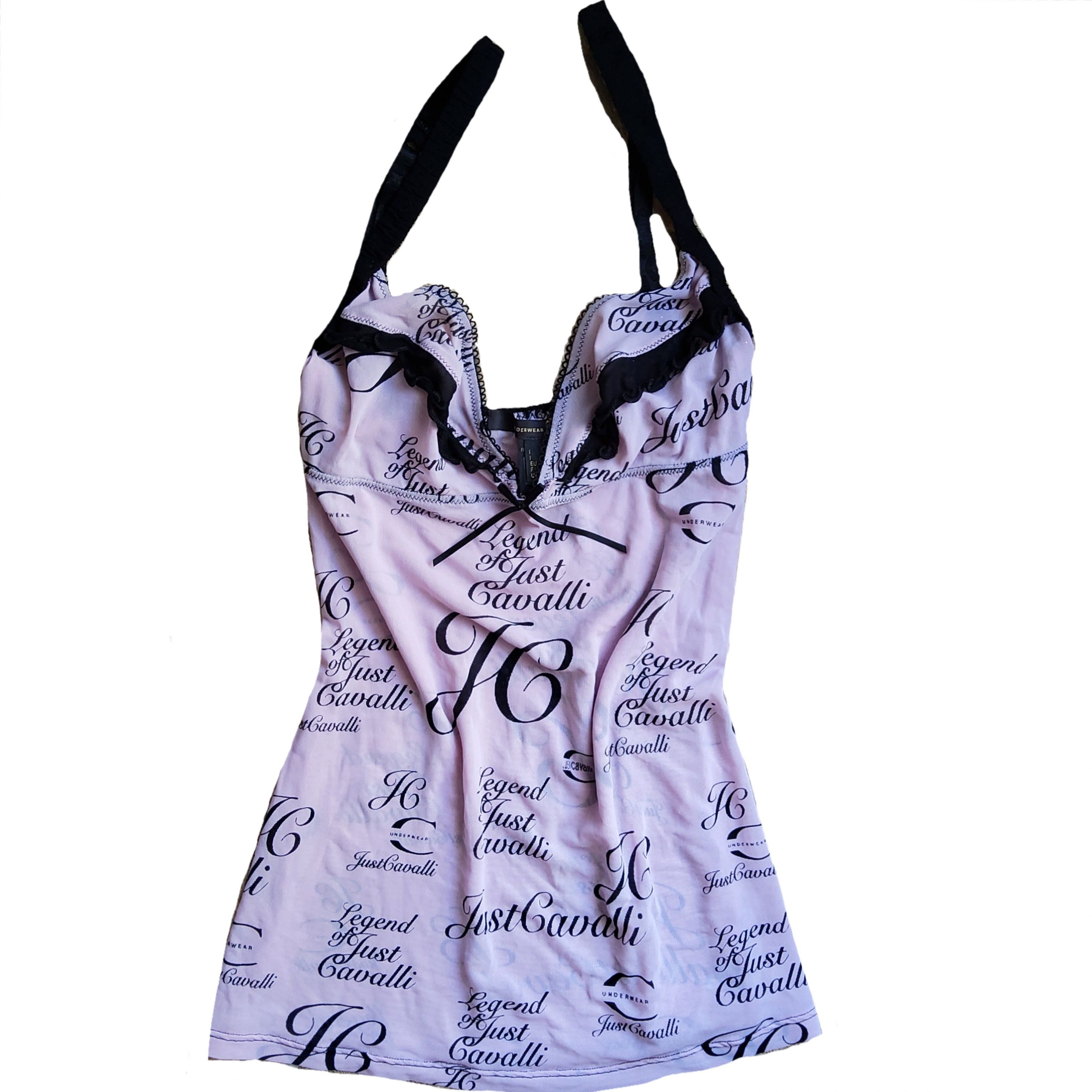 Roberto Cavalli Roberto Cavalli vintage y2k mesh monogram logo lingerie top Size M / US 6-8 / IT 42-44 - 1 Thumbnail