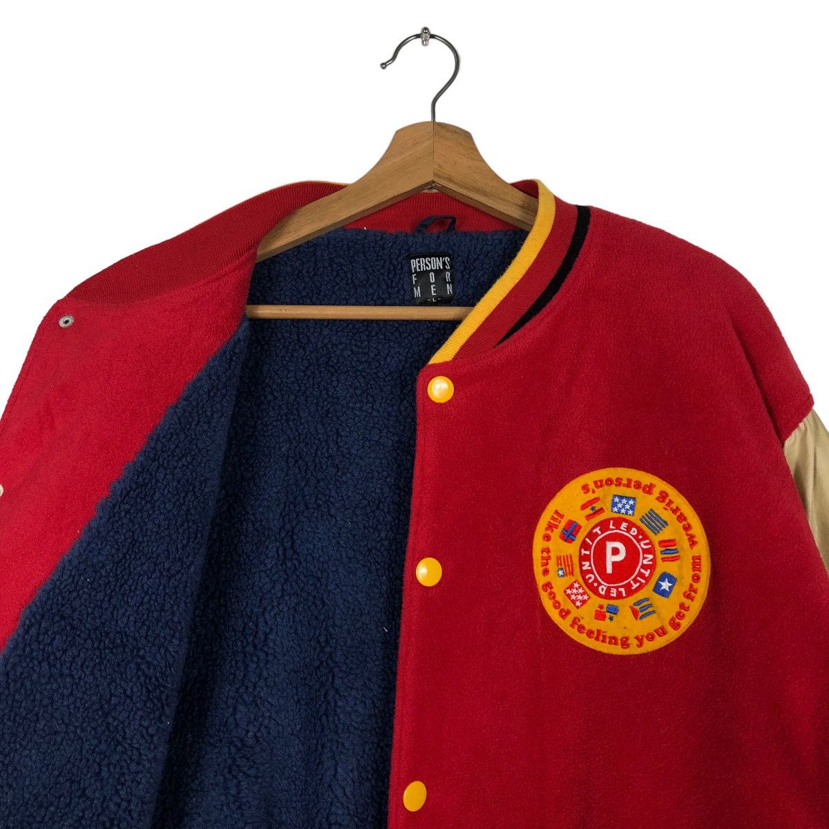 Japanese Brand 🔥Person For Men Varsity Jacket Big Logo Spell Out Size US L / EU 52-54 / 3 - 12 Thumbnail