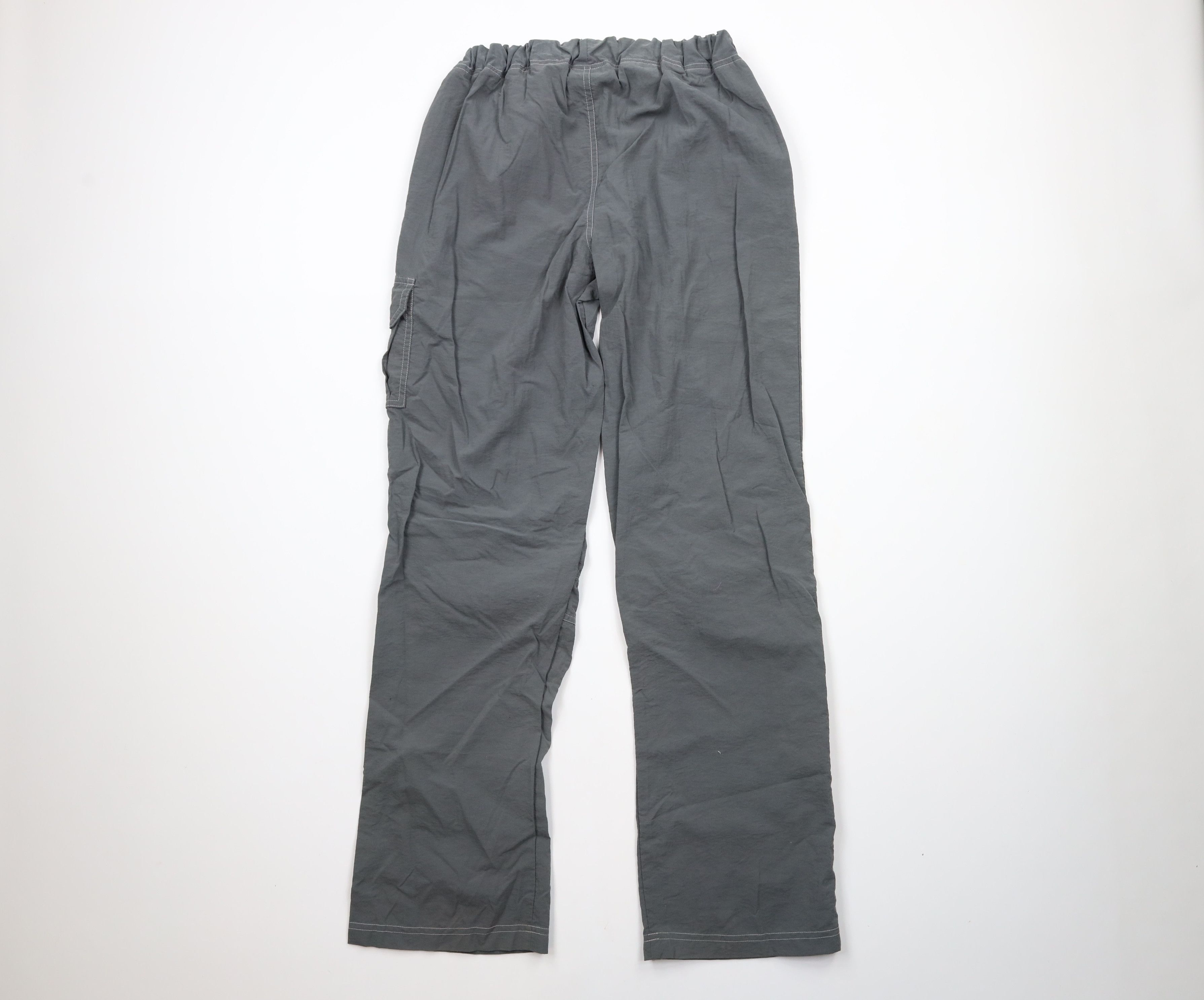 Vintage Vintage 90s Streetwear Double Knee Belted Flared Pants Gray Size US 34 / EU 50 - 9 Thumbnail