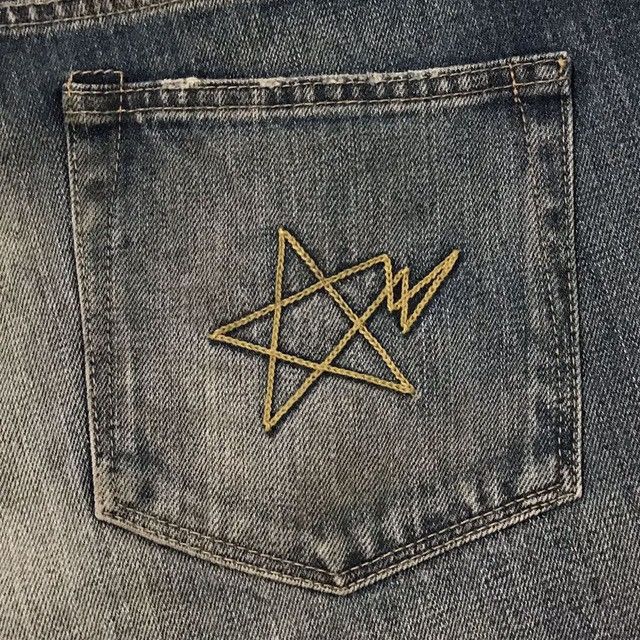 Bape × Nigo BAPE STA LOGO DAMAGED Denim Pants APE star ★size XL Size US 36 / EU 52 - 6 Thumbnail
