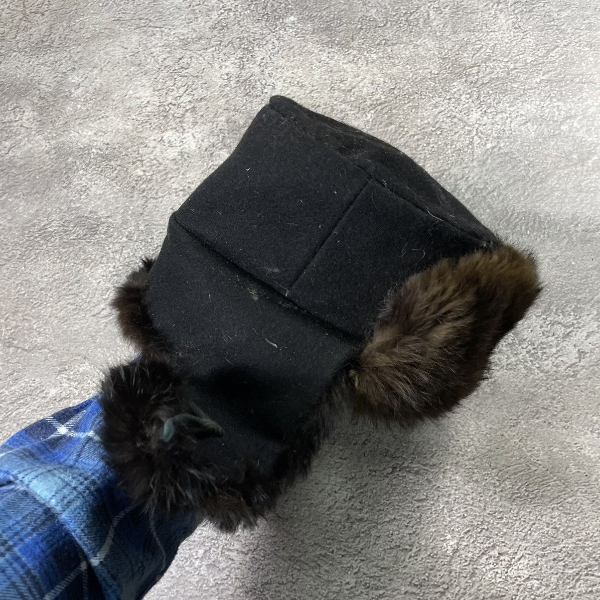 Vintage Vintage Y2K Black Furry Beanie Mohair Ushanka Grunge Boxy OS Size ONE SIZE - 3 Thumbnail