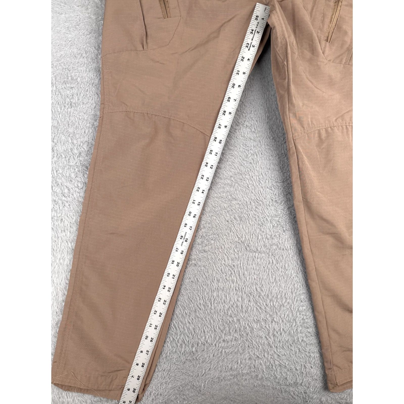 Vintage Tactical Pants Women Large Beige Cargo Rip-Stop Fabric Lightweight Poly 34x31 Size 36" / US 14 / IT 50 - 7 Thumbnail