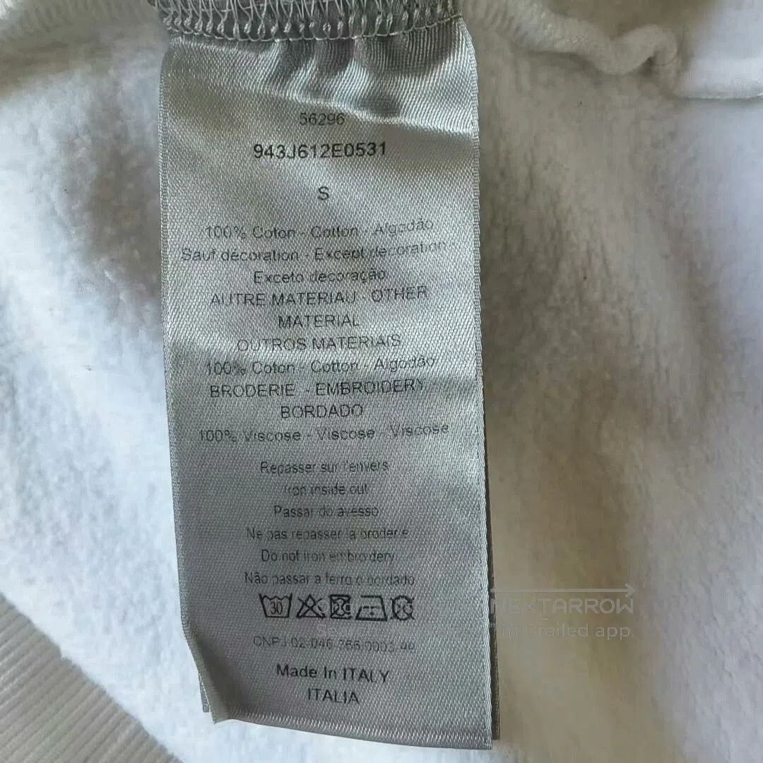 Dior dior embroidered logo sweatshirt in cream. Size S / US 4 / IT 40 - 4 Thumbnail