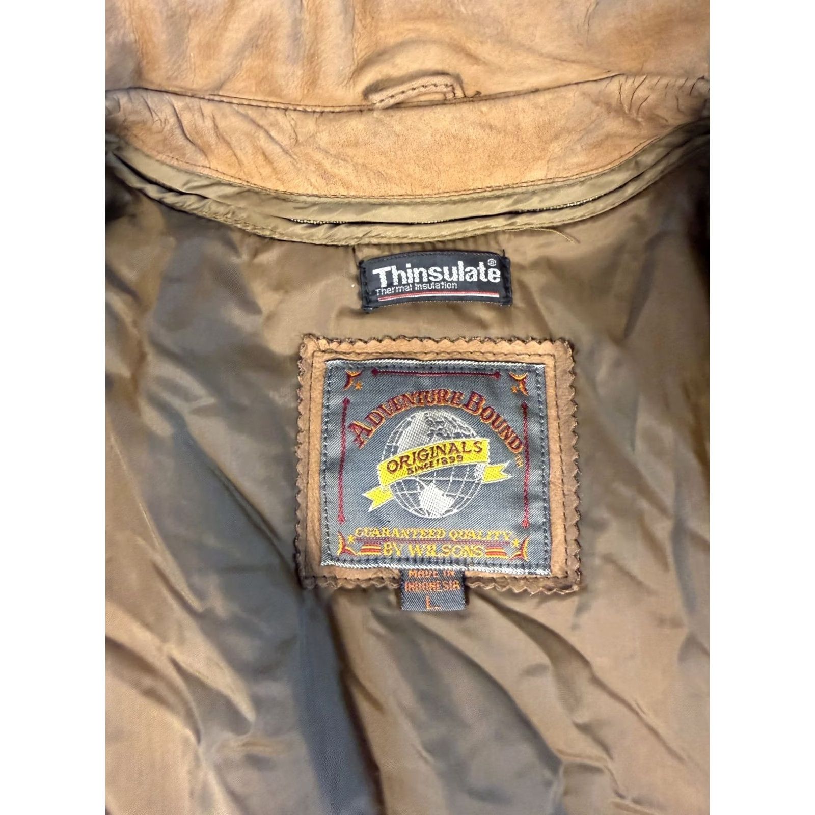 Vintage VINTAGE Wilsons Leather Jacket Coat Parka Hood Brown Size Large 80s Outdoor Classic Size L / US 10 / IT 46 - 7 Thumbnail