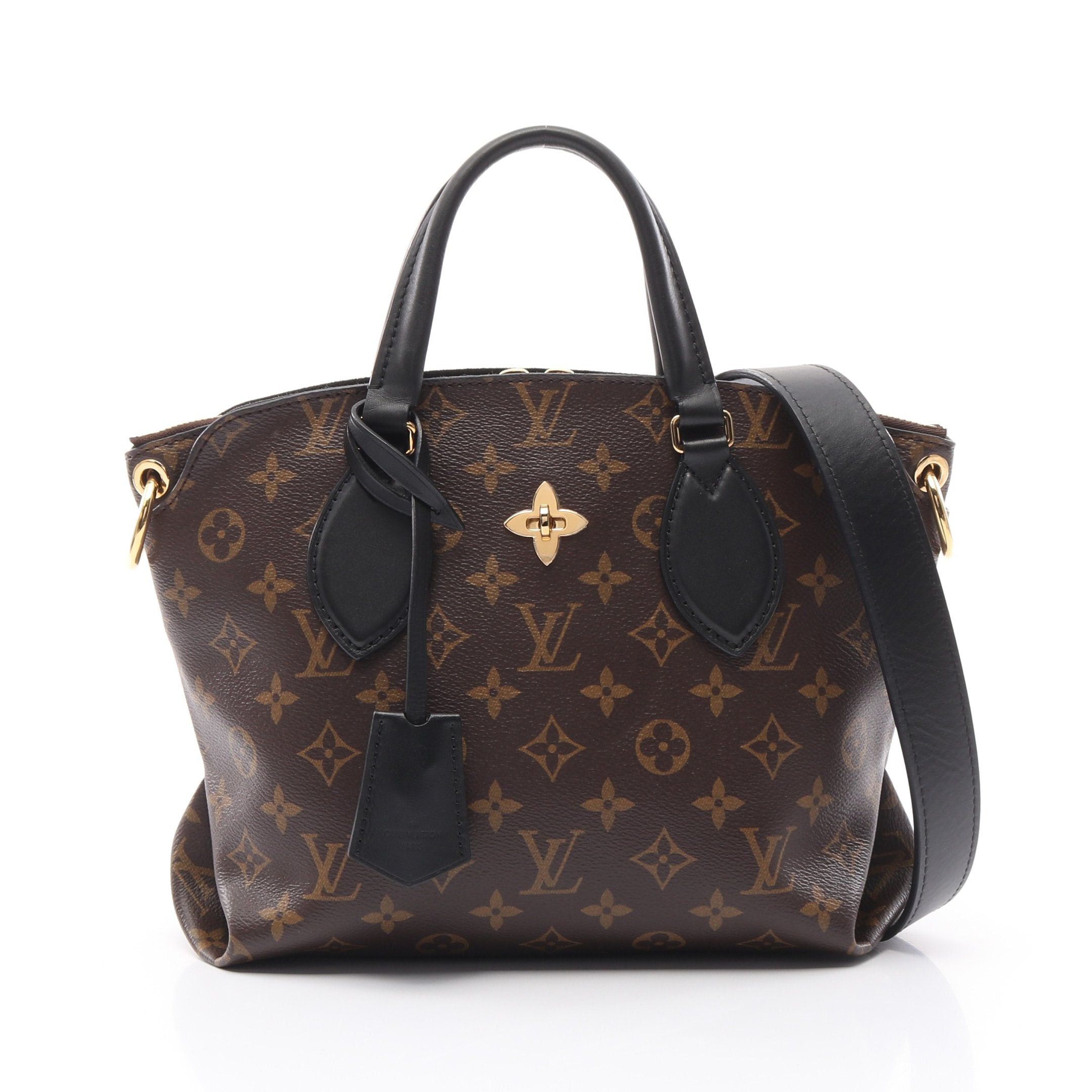 Louis Vuitton Louis Vuitton Flower Zipped Tote Pm Monogram Noir Handbag Bag Leather Brown Black Size ONE SIZE - 1 Thumbnail