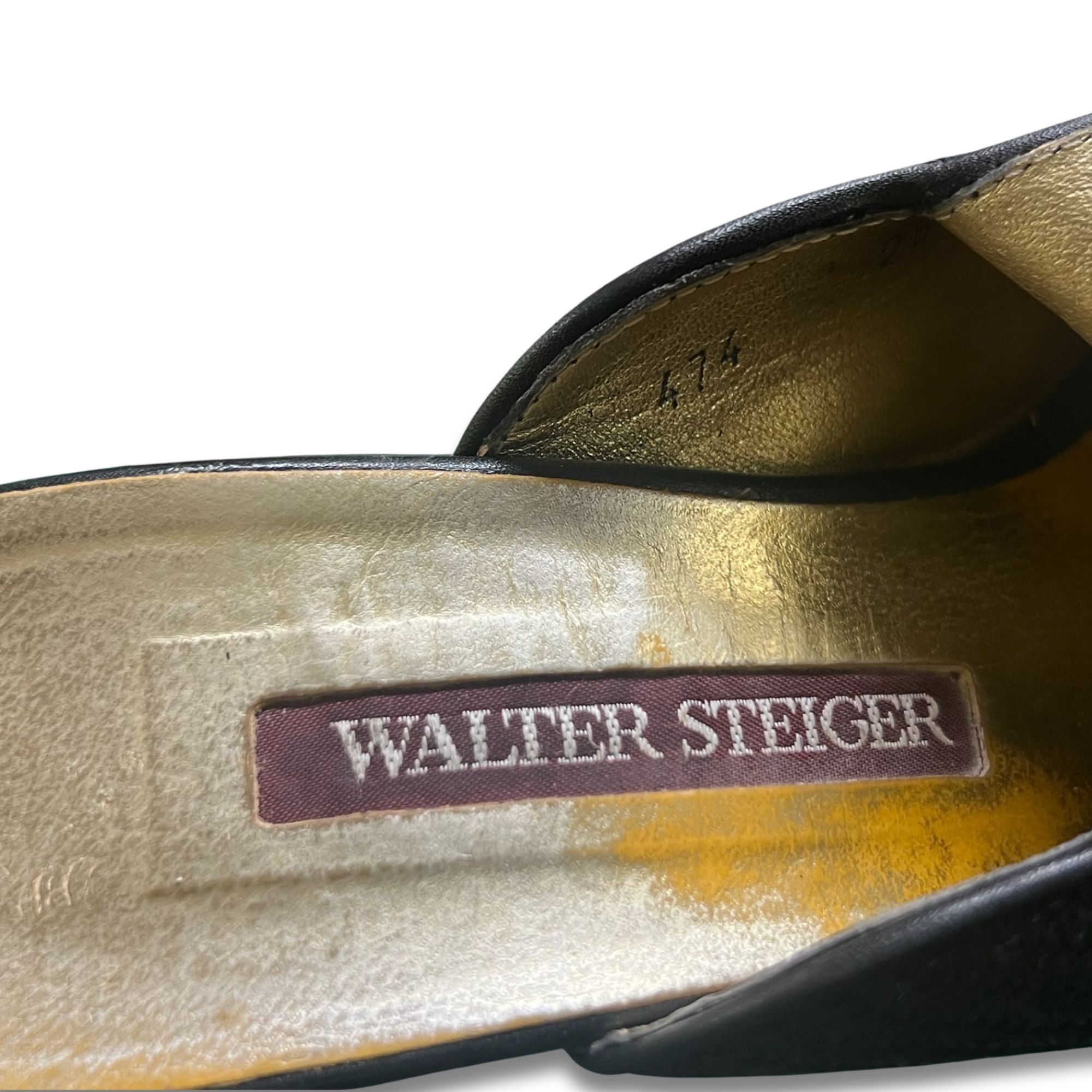 Walter Steiger Walter Steiger Womens Heeled Sandals Size 7.5 Black Woven Op Size US 7.5 / IT 37.5 - 6 Thumbnail
