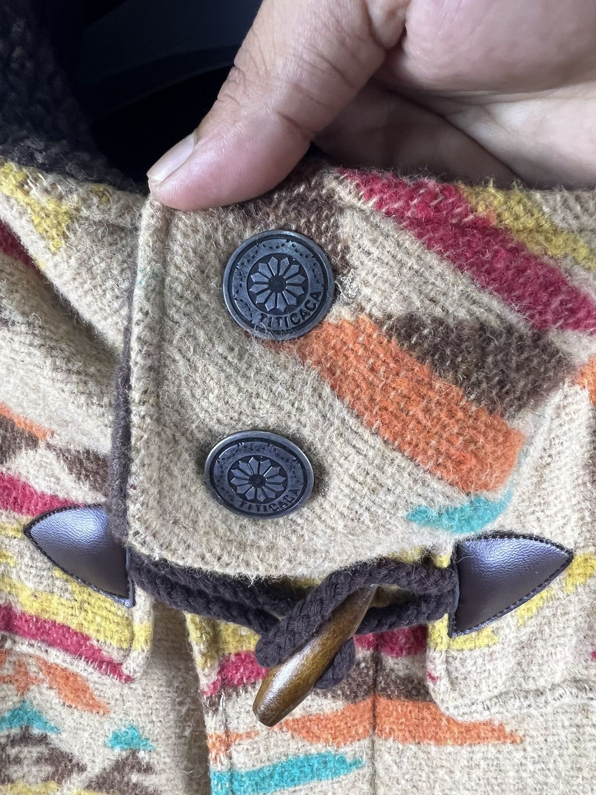 Japanese Brand × Native 🔥 Titicaca chimayo aztec native navajo design duffle long Size US L / EU 52-54 / 3 - 5 Thumbnail